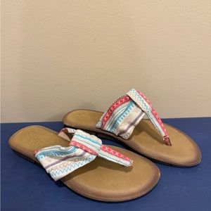 Sketchers sz 7‎ luxe foam flip flop beach sandal Aztec